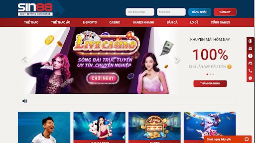 Sin88, 188BET – So tài nhà cái đẳng cấp hơn về nhiều mặt